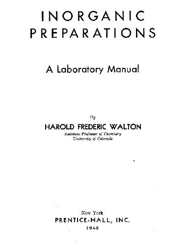 Inorganic Preparations
