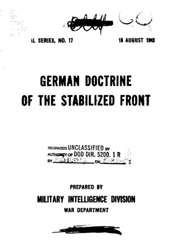 German doctrine of the stabilized front