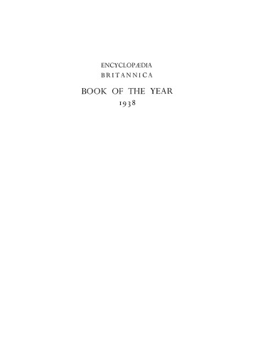 1938 Britannica Book of The Year