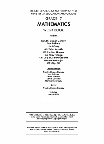 Mathematics. Grade 7. Work Book
