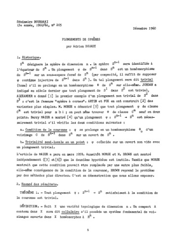 Séminaire Bourbaki, Vol. 6, 1960-1961, Exp. 205-222