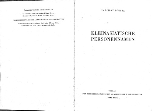 Kleinasiatische Personennamen