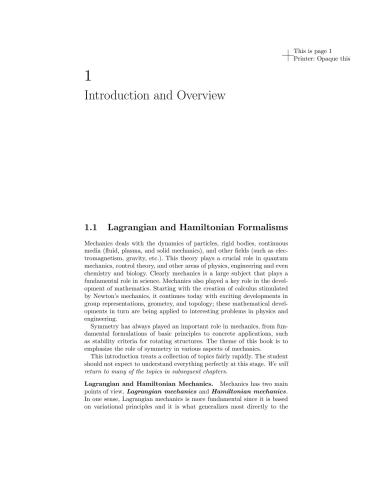 Geometric mechanics