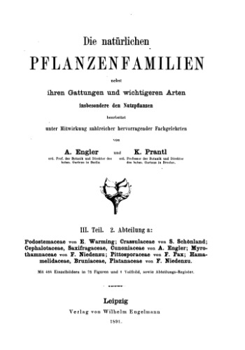 Die natürlichen PFLANZENFAMILIEN. Podostemaceae