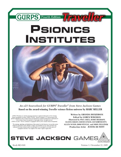 GURPS 4th edition. Traveller: Psionics Institutes
