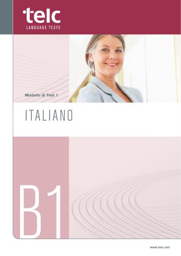 Telc language tests. Modello di Test 1. Italiano B1
