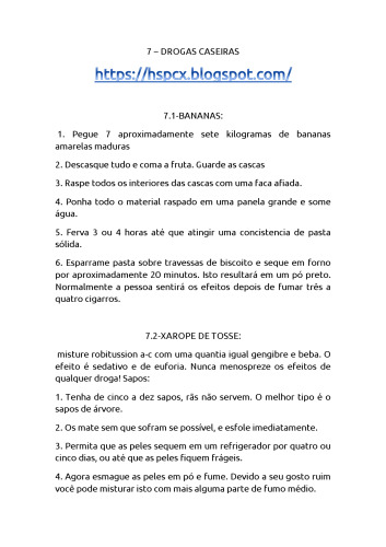 Drogas caseiras