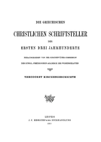 Theodoret Kirchengeschichte