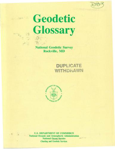 Geodetic Glossary