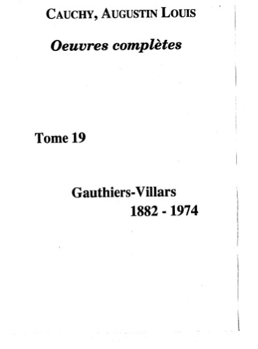 Œuvres complètes