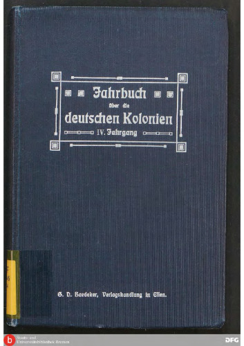 Jahrbuch über die deutschen Kolonien