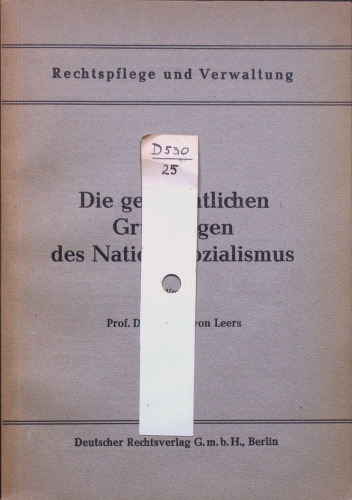 Die geschichtlichen Grundlagen des Nationalsozialismus