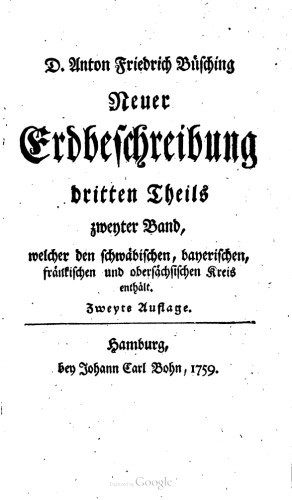 Der schwäbische, bayerische, fränkische und obersächsische Kreis