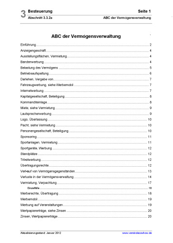 ABC der VermÄgensverwaltung
