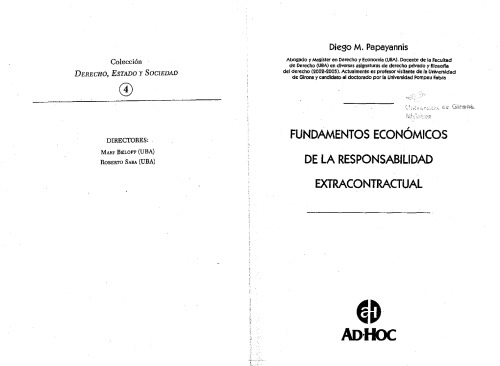 Fundamentos económicos de la responsabilidad extracontracual