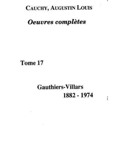 Œuvres complètes