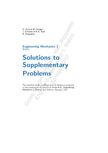Engineering Mechanics 1, Statics Solutions