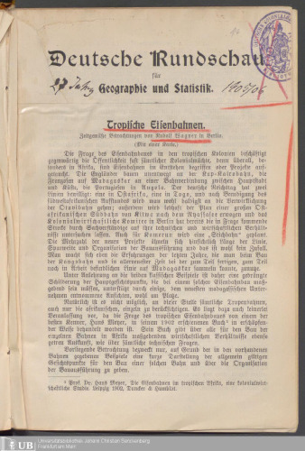 Tropische Eisenbahnen