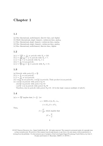 Digital Signal Processing (Solutions)