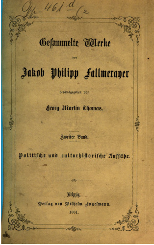 Politische und culturhistorische Aufsätze