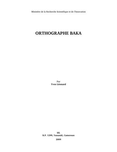 Orthographe baka