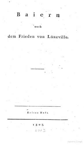 Baiern nach dem Frieden von Lüneville [Luneville]