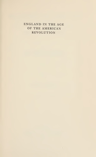 England in the Age of the American Revolution