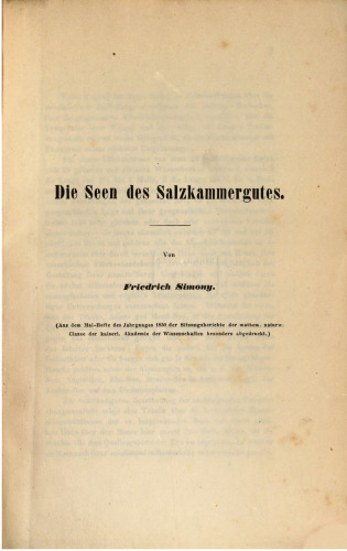 Die Seen des Salzkammergutes