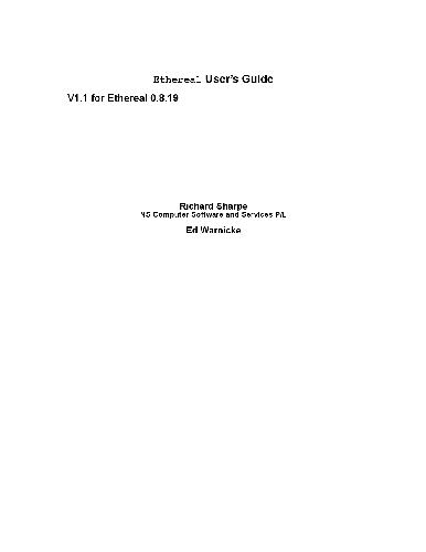 Ethereal user's guide V1.1
