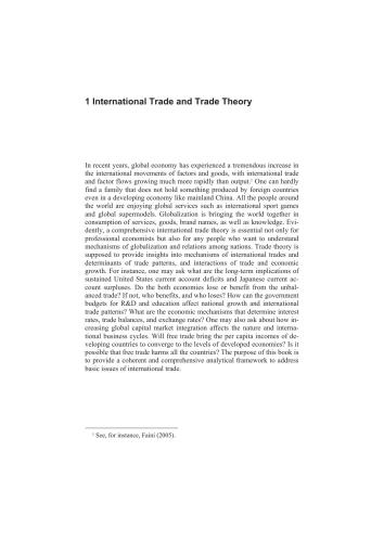 International Trade Theory. Capital, Knowledge, Economic Structure, Money, and Prices over Time