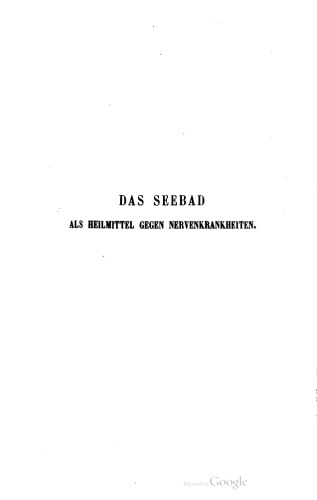 Das Seebad als Heilmittel gegen Nervenkrankheiten
