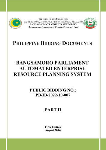Bangsamoro Parliament automated enterprise resource planning system