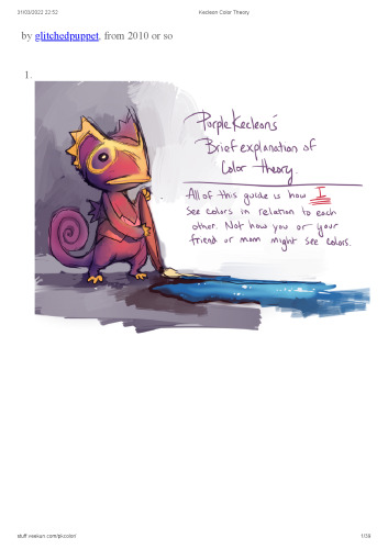 PurpleKecleon's Brief Explanation of Color Theory
