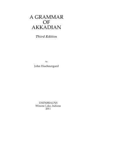A Grammar of Akkadian