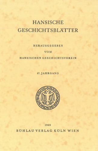 Hansische Geschichtsblätter