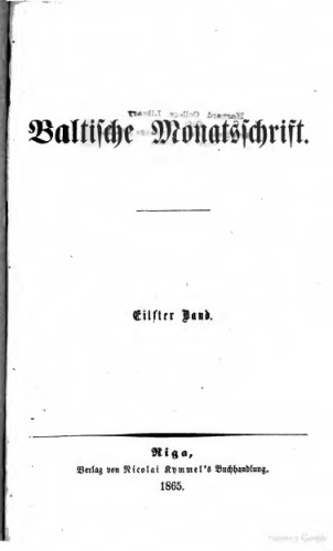 Baltische Monatsschrift