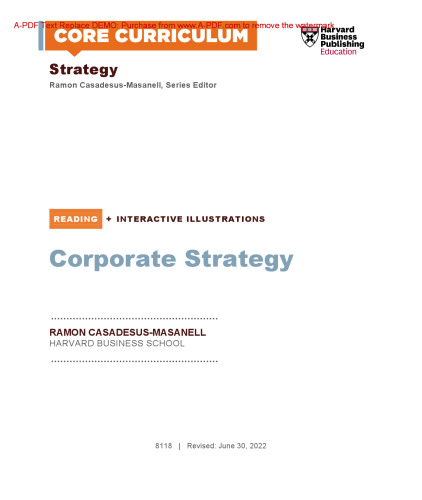 Corporate Strategy