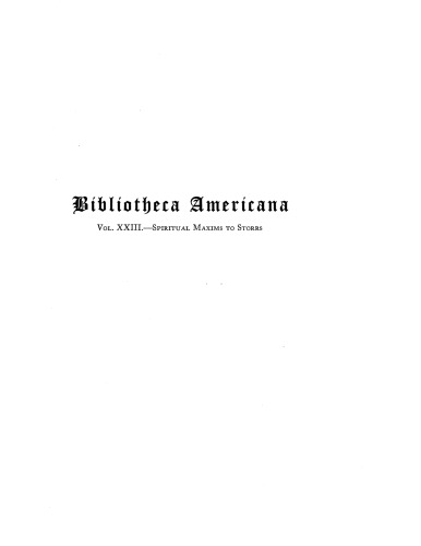 Bibliotheca Americana: a dictionary of books relating to America, from its discovery to the present time, Vol. 23