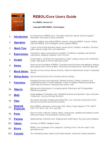 REBOL/Core Users Guide