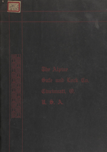 Alpine Lock & Safe Co. Catalog 1913