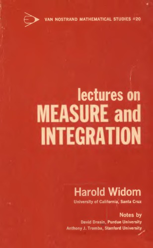 Lectures on measure and integration B0006C95SK