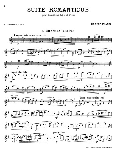 Suite Romantique - Chanson Triste
