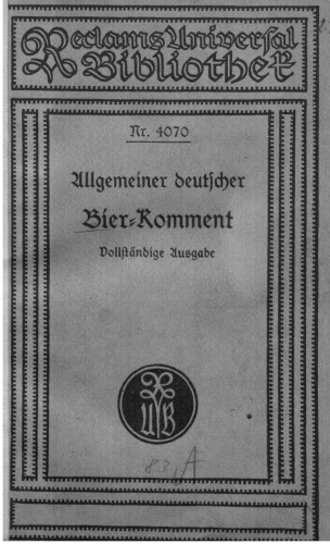 Allgemeiner deutscher Bier-Komment