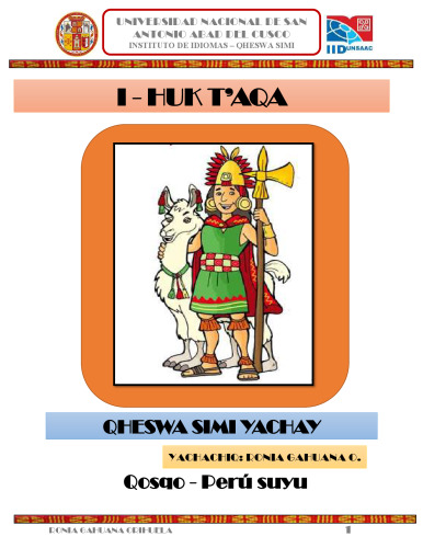 Qheswa simi yachay. I - Huk T'aqa