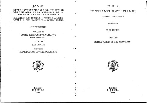 Codex constantonopolitanus palatii veteris no. 1